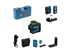 Nivel laser 3 Linhas Verdes GLL 80-33 G + Mala de Transporte + 2 pilhas de 1,5 V LR6 (AA) BOSCH
