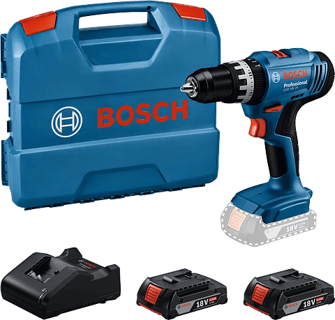 Aparafusadora/Berbequim sem fio GSB 18V-25 + 2 Baterias 18V 2.0Ah + Mala L-Case BOSCH