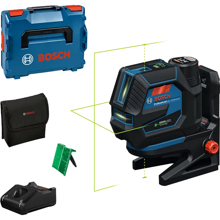 Laser combinado sem fio PRO GCL 12V-50-22 CG + Mala L-BOXX 136 + 1 bateria GBA 12V 2.0Ah BOSCH   1