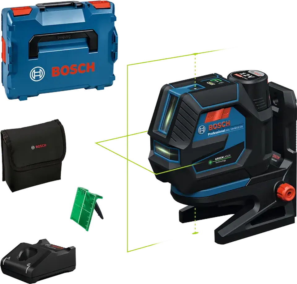 Laser combinado sem fio PRO GCL 12V-50-22 CG + Mala L-BOXX 136 + 1 bateria GBA 12V 2.0Ah BOSCH   1
