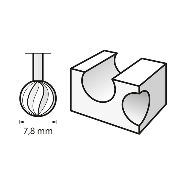 Fresa de alta velocidade de 7,8 mm (114) DREMEL (2 un.) 3