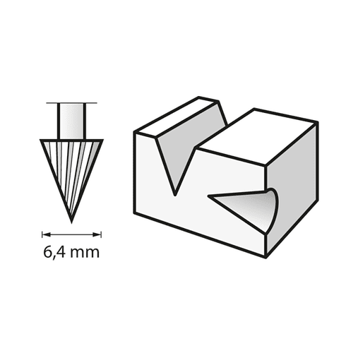 Fresa de alta velocidade de 6,4 mm (125) DREMEL (2 un.) 3