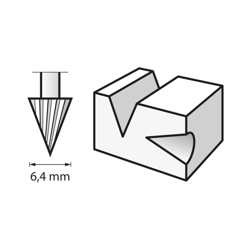 Fresa de alta velocidade de 6,4 mm (125) DREMEL (2 un.) 3