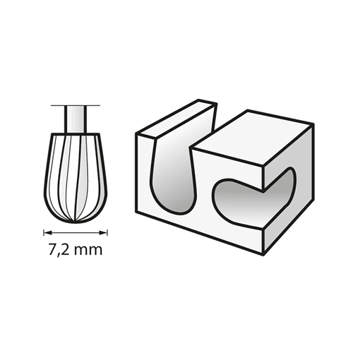 Fresa de alta velocidade de 7,2 mm (134) DREMEL (2 un.) 3