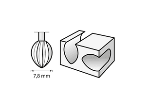 Fresa de alta velocidade de 7,8 mm (144) DREMEL (2 un.)