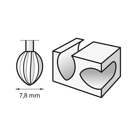 Fresa de alta velocidade de 7,8 mm (144) DREMEL (2 un.)