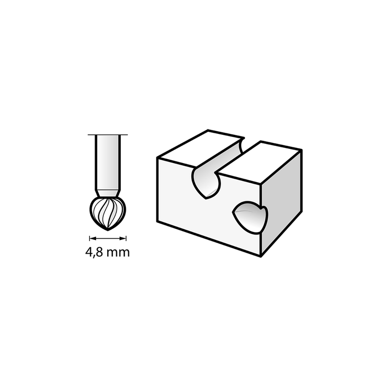 Fresa de alta velocidade de 4,8 mm (192) DREMEL 2