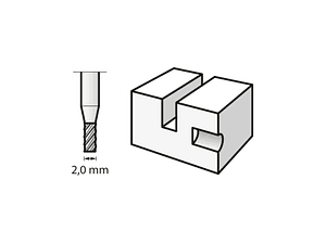 Fresa de alta velocidade de 2,0 mm (193) DREMEL (2 un.)