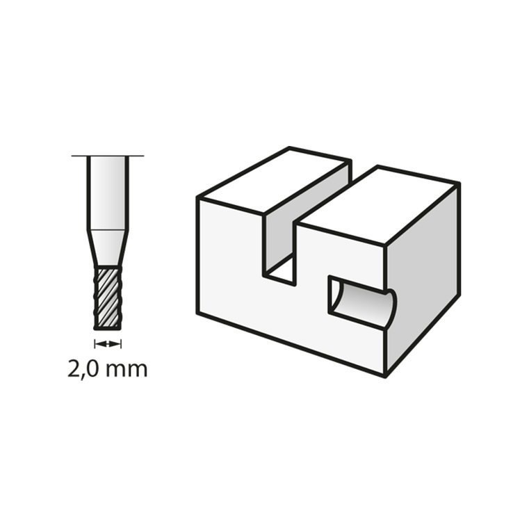 Fresa de alta velocidade de 2,0 mm (193) DREMEL (2 un.) 2
