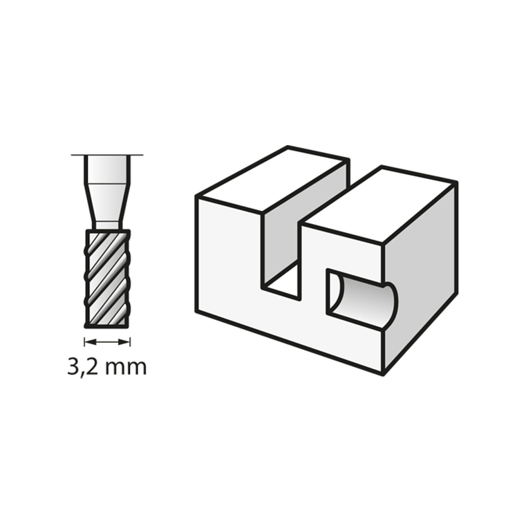 Fresa de alta velocidade de 3,2 mm (194) DREMEL (2 un.) 3