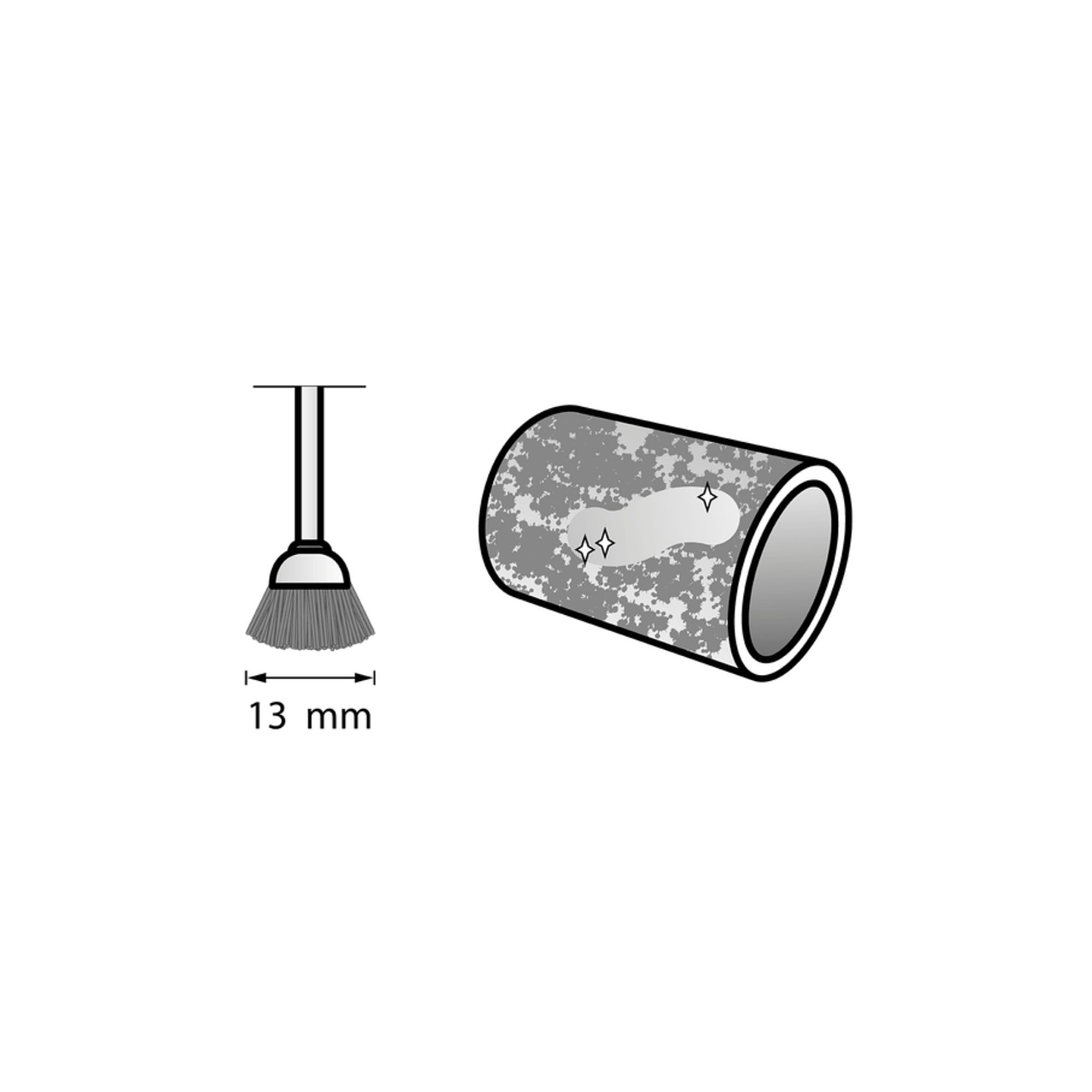 Escova de aço-carbono de 13 mm (442) DREMEL (2 unid.) 3