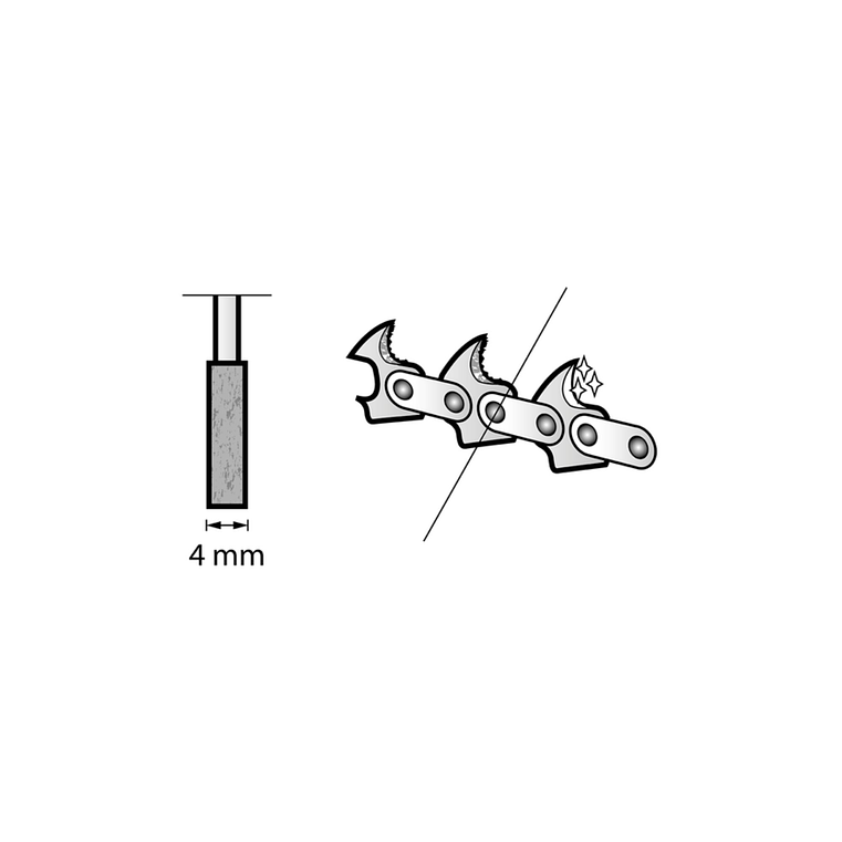 Pedra de afiar serras de corrente, de 4 mm (453) DREMEL (3 unid)  3