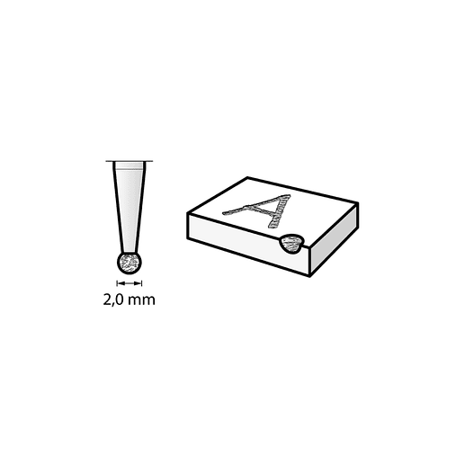 Ponta de diamante de 2 mm (7103) DREMEL (2 unid.) 3