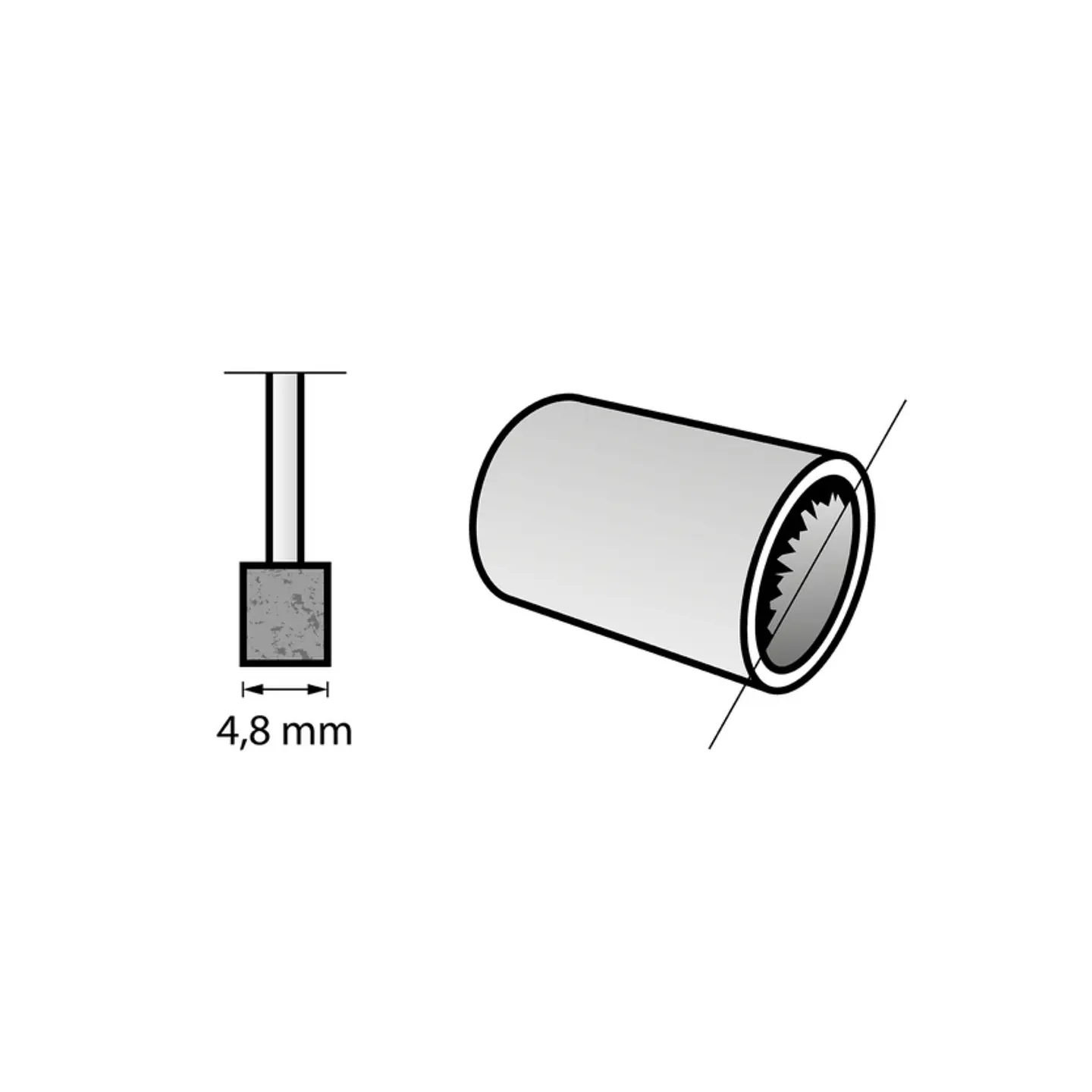 Pedra de esmerilar de óxido de alumínio, de 4,8 mm (8153) DREMEL (3 unid.) 3