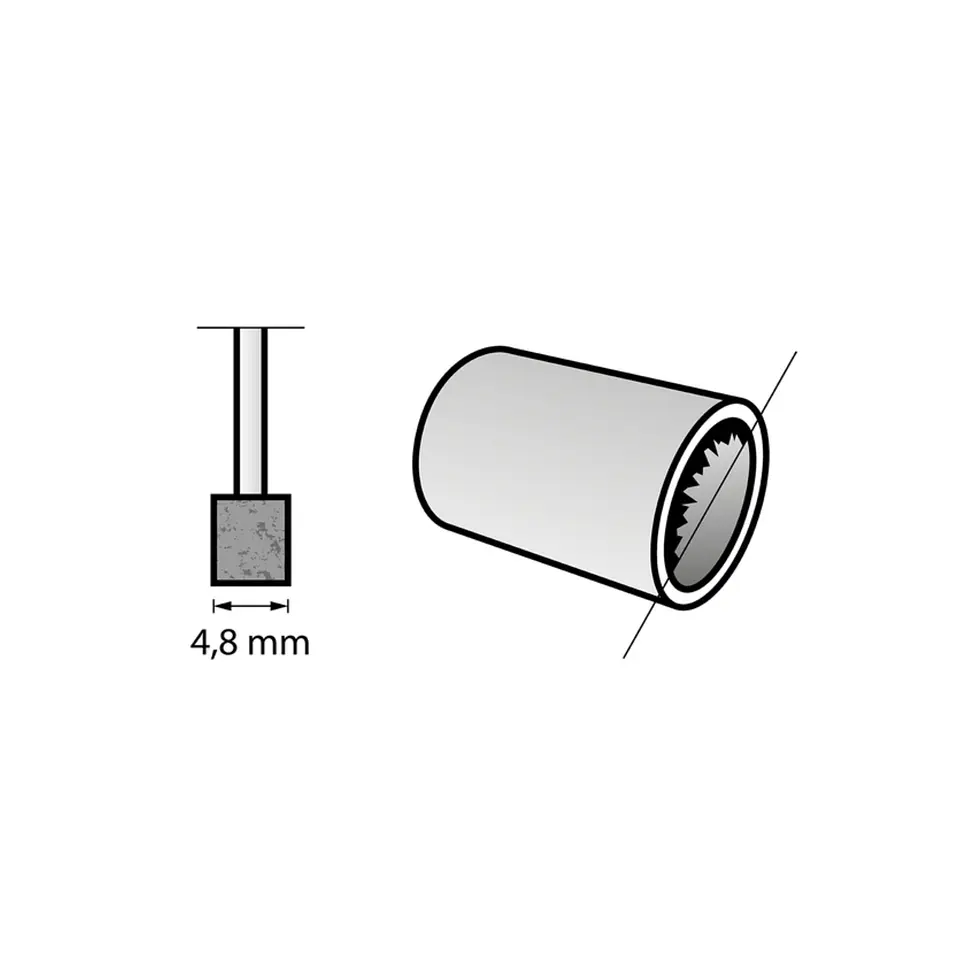 Pedra de esmerilar de óxido de alumínio, de 4,8 mm (8153) DREMEL (3 unid.) 3