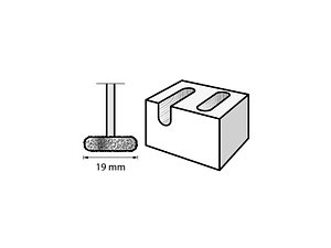Fresa de metal duro com dentes texturizados em forma de disco, de 19 mm (9936) DREMEL 