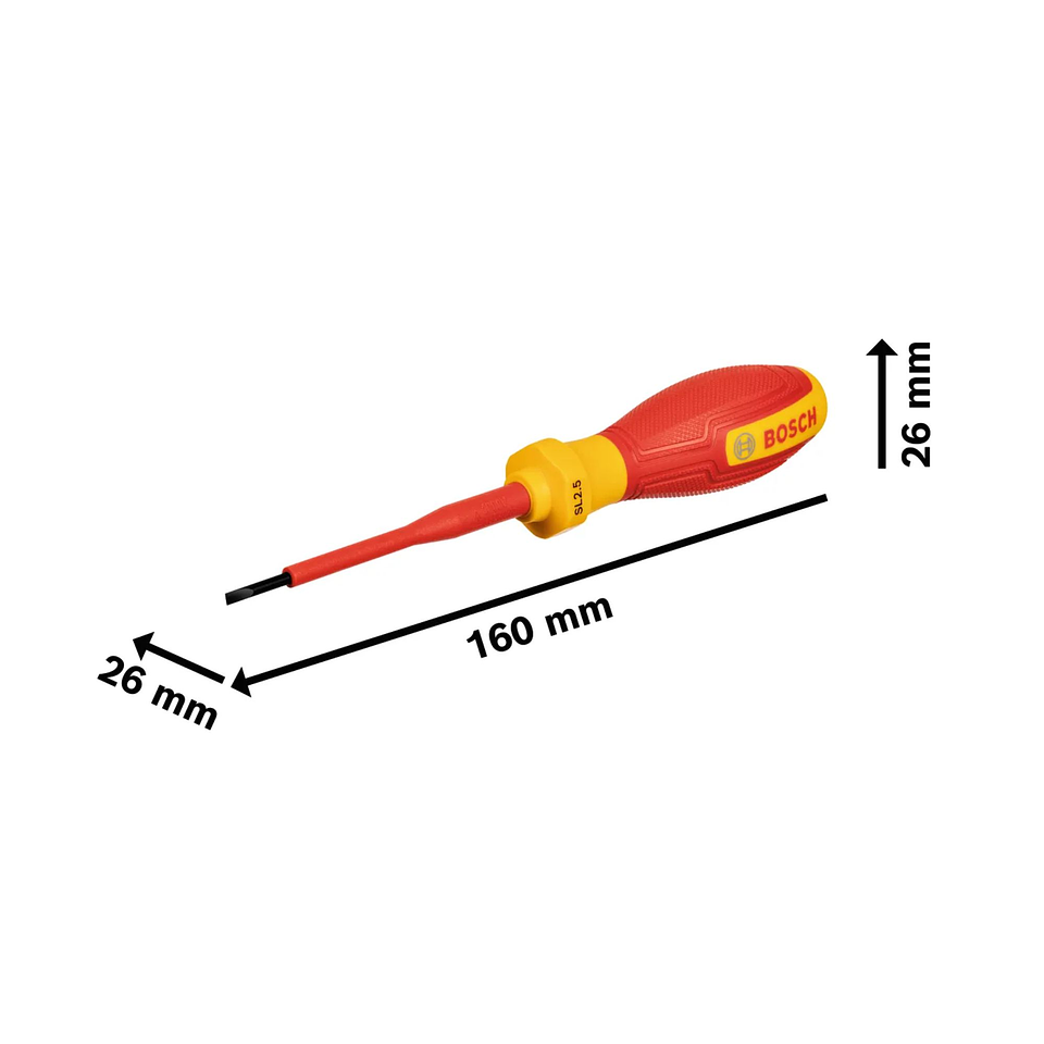 Chave de fendas VDE SL2.5x75 mm Professional BOSCH  2