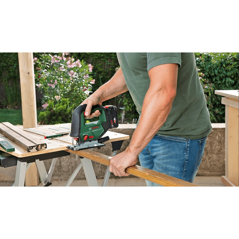 Serra vertical sem fio AdvancedSaw 18V-140 - 1 bateria de 2,0 Ah | carregador BOSCH DIY 9