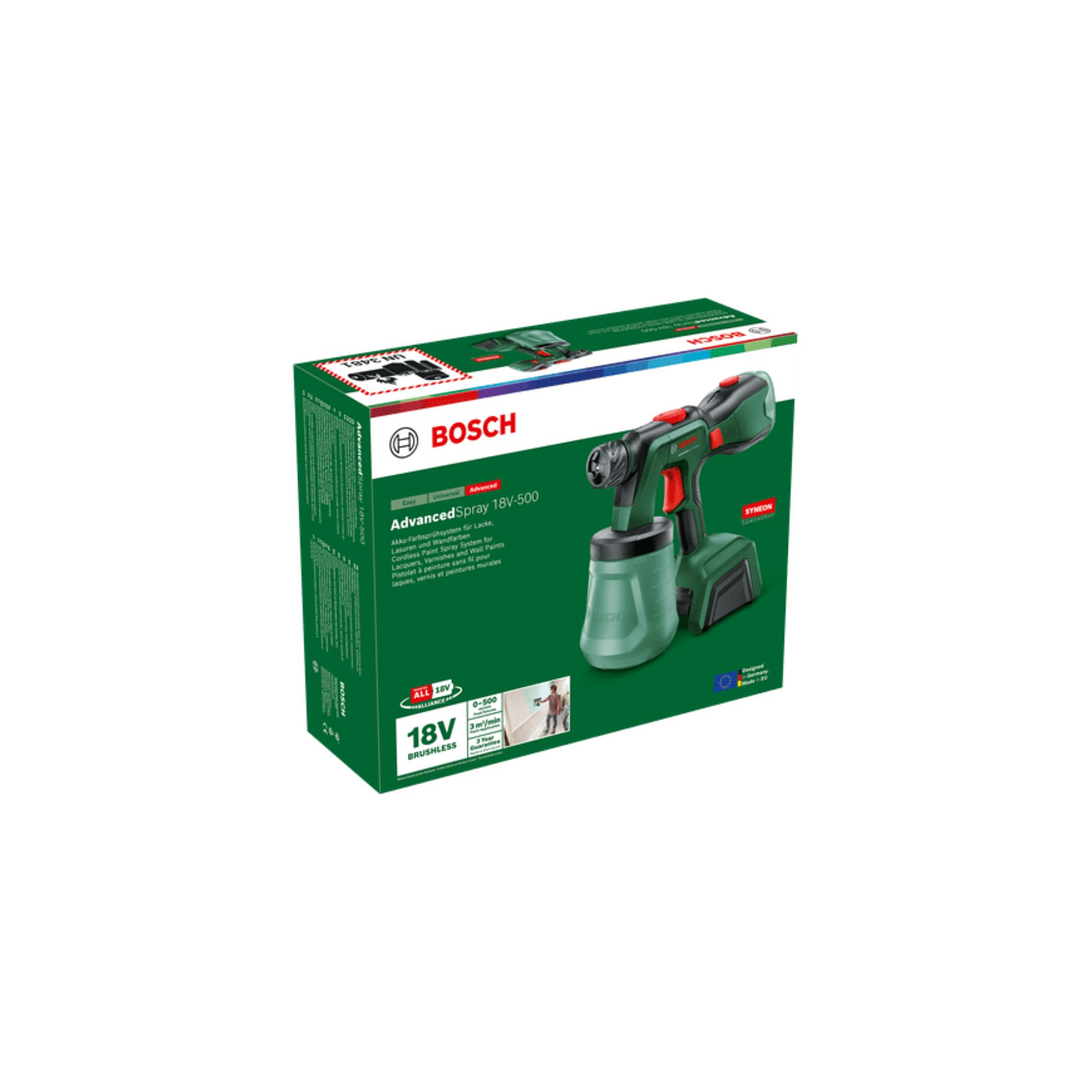 Sistema de atomização de tinta sem fio AdvancedSpray 18V-500 BOSCH DIY 4