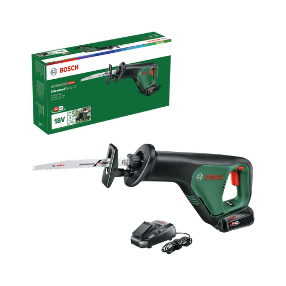 Serra sabre sem fio AdvancedRecip 18 - 1 bateria de 2,5 Ah | carregador BOSCH DIY 2