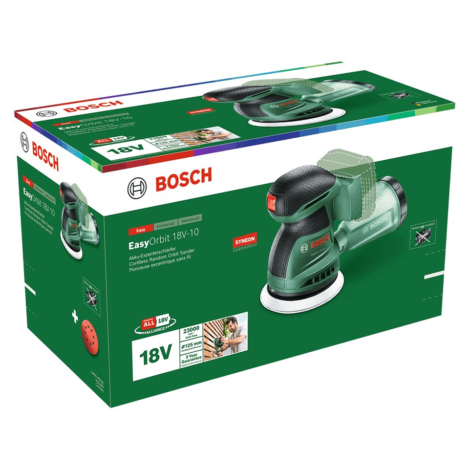 Lixadeira excêntrica EasyOrbit 18V-10 - Sem bateria | Sem carregador BOSCH DIY 2