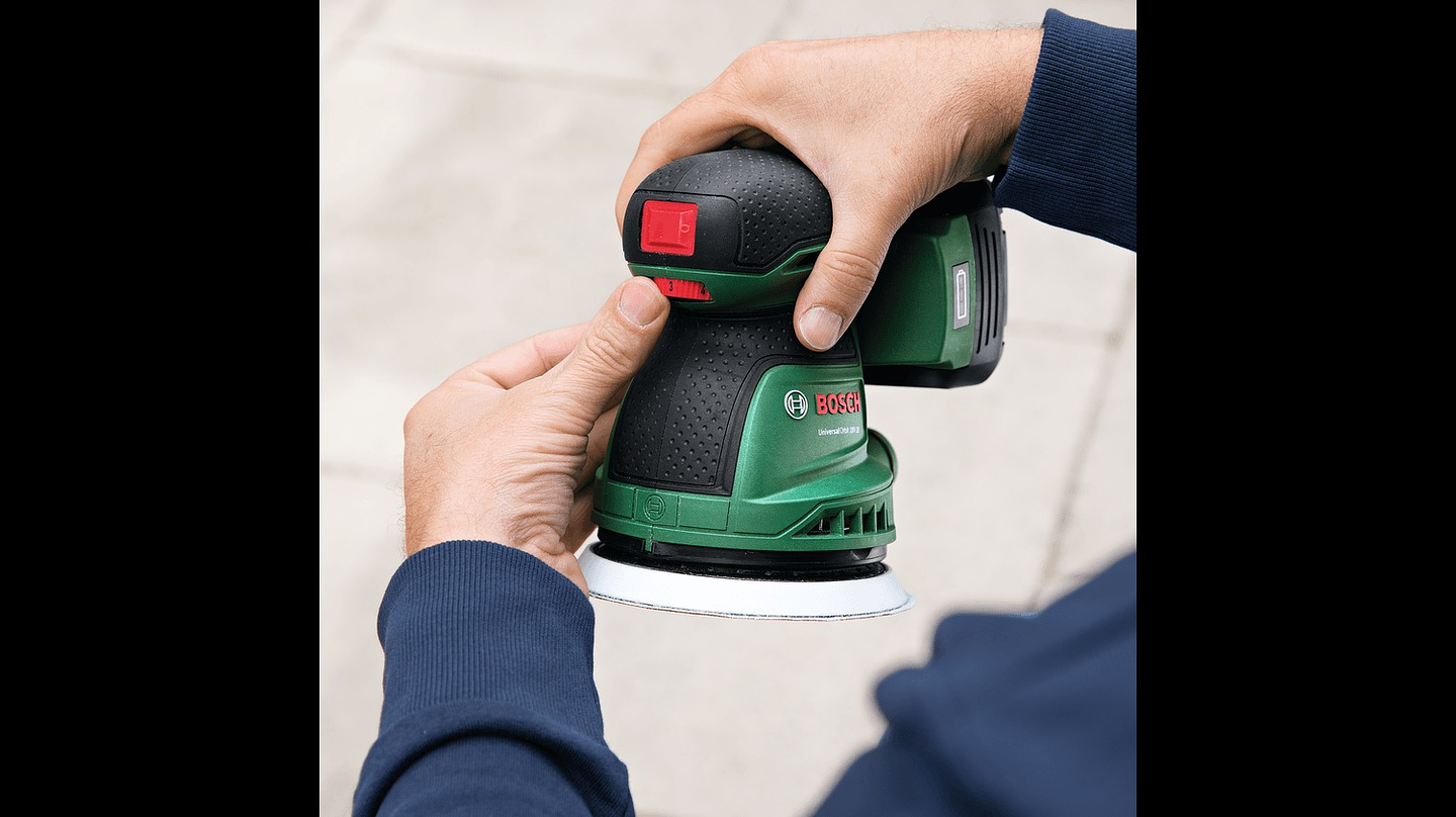 Lixadeira excêntrica sem fio UniversalOrbit 18V-20 - 1 bateria de 2,0 Ah | carregador BOSCH DIY 5