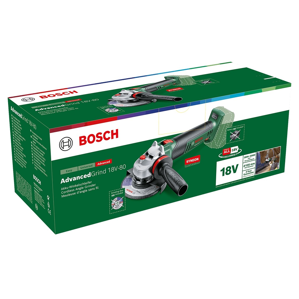 Rebarbadora sem fio AdvancedGrind 18V-80 (125) BOSCH DIY 3