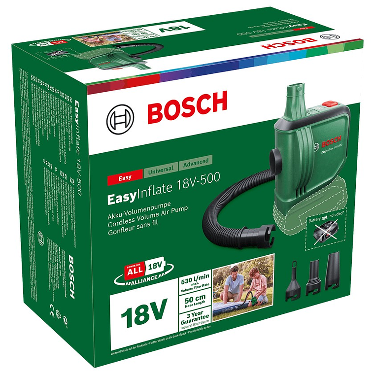 Bomba de ar de volume sem fio EasyInflate 18V-500 - Sem bateria | Sem carregador BOSCH DIY  5