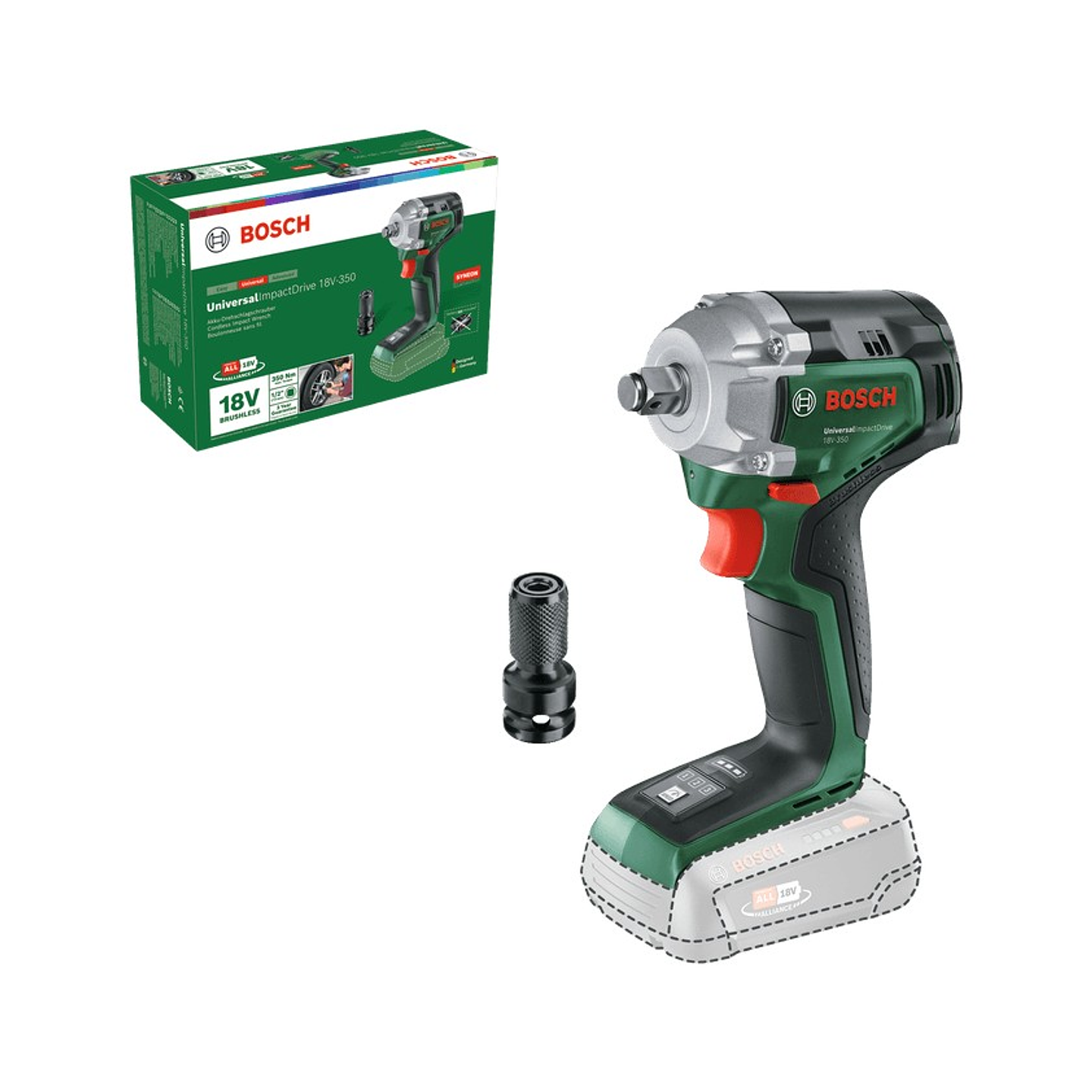 Chave de impacto sem fio UniversalImpactDrive 18V-350 - Sem bateria | Sem carregador BOSCH DIY  2