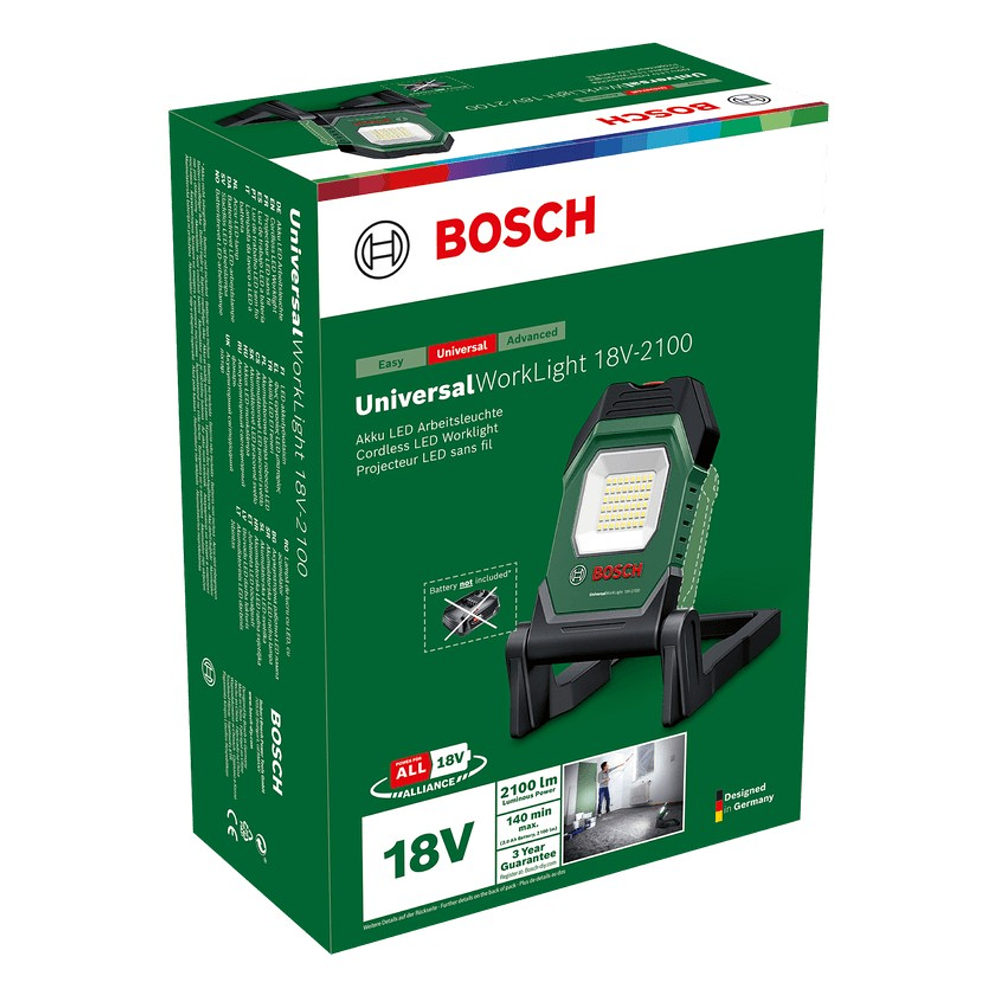 Luz de trabalho LED sem fio UniversalWorkLight 18V-2100 - Sem bateria | Sem carregador BOSCH DIY 6