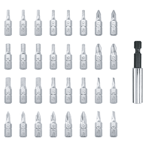 Aparafusadora sem fio PushDrive - Carregador USB + 32 pontas de aparafusar BOSCH DIY  3