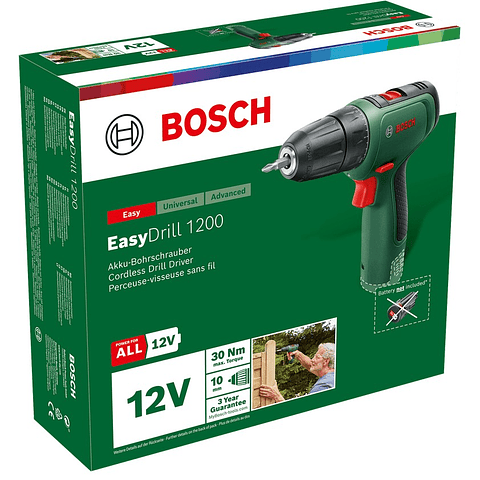 Aparafusadora sem fio EasyDrill 1200 - Sem bateria | Sem carregador BOSCH DIY 