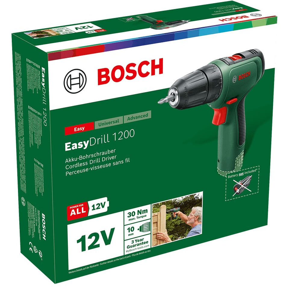 Aparafusadora sem fio EasyDrill 1200 - Sem bateria | Sem carregador BOSCH DIY  2