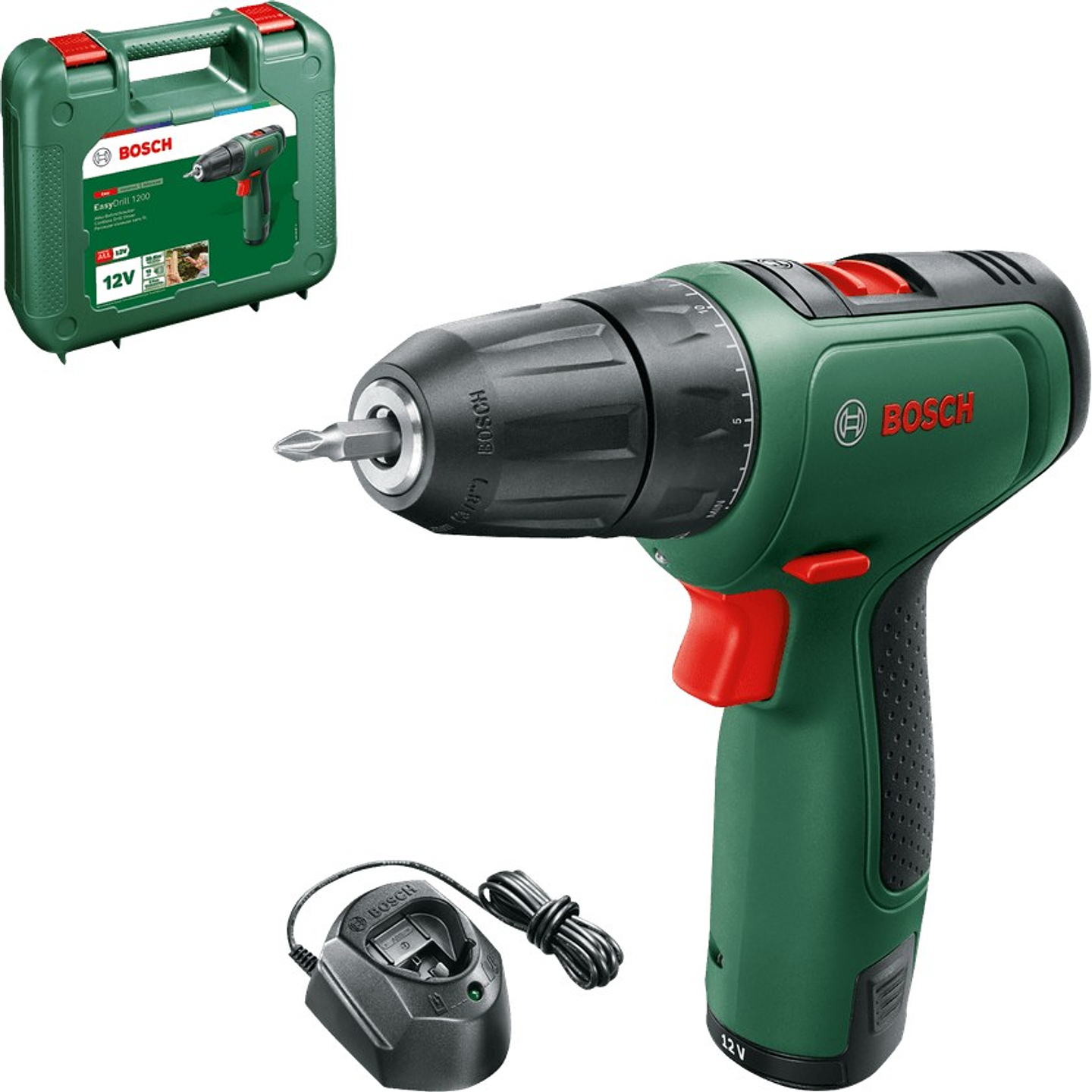 Aparafusadora sem fio EasyDrill 1200 - 1 bateria de 1,5 Ah | carregador BOSCH DIY 1