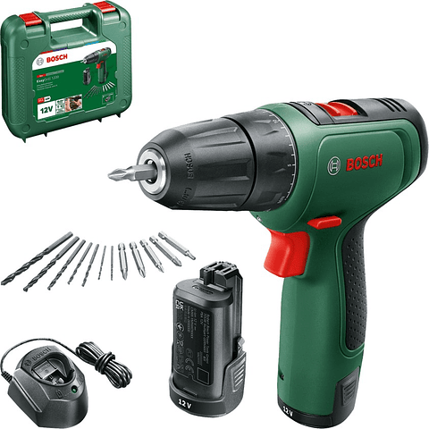 Aparafusadora sem fio EasyDrill 1200 - 2 baterias de 1,5 Ah | carregador BOSCH DIY