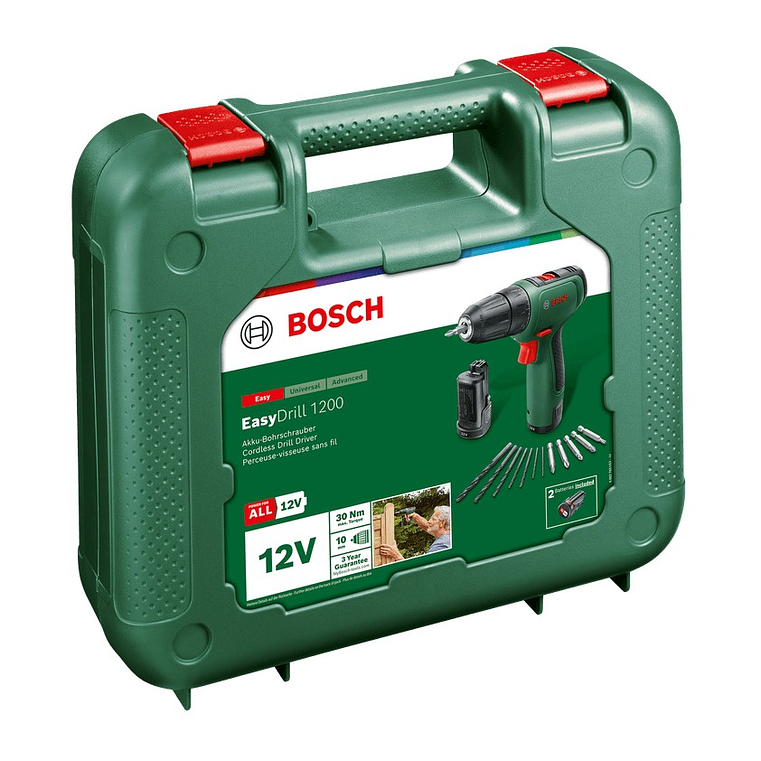Aparafusadora sem fio EasyDrill 1200 - 2 baterias de 1,5 Ah | carregador BOSCH DIY 3