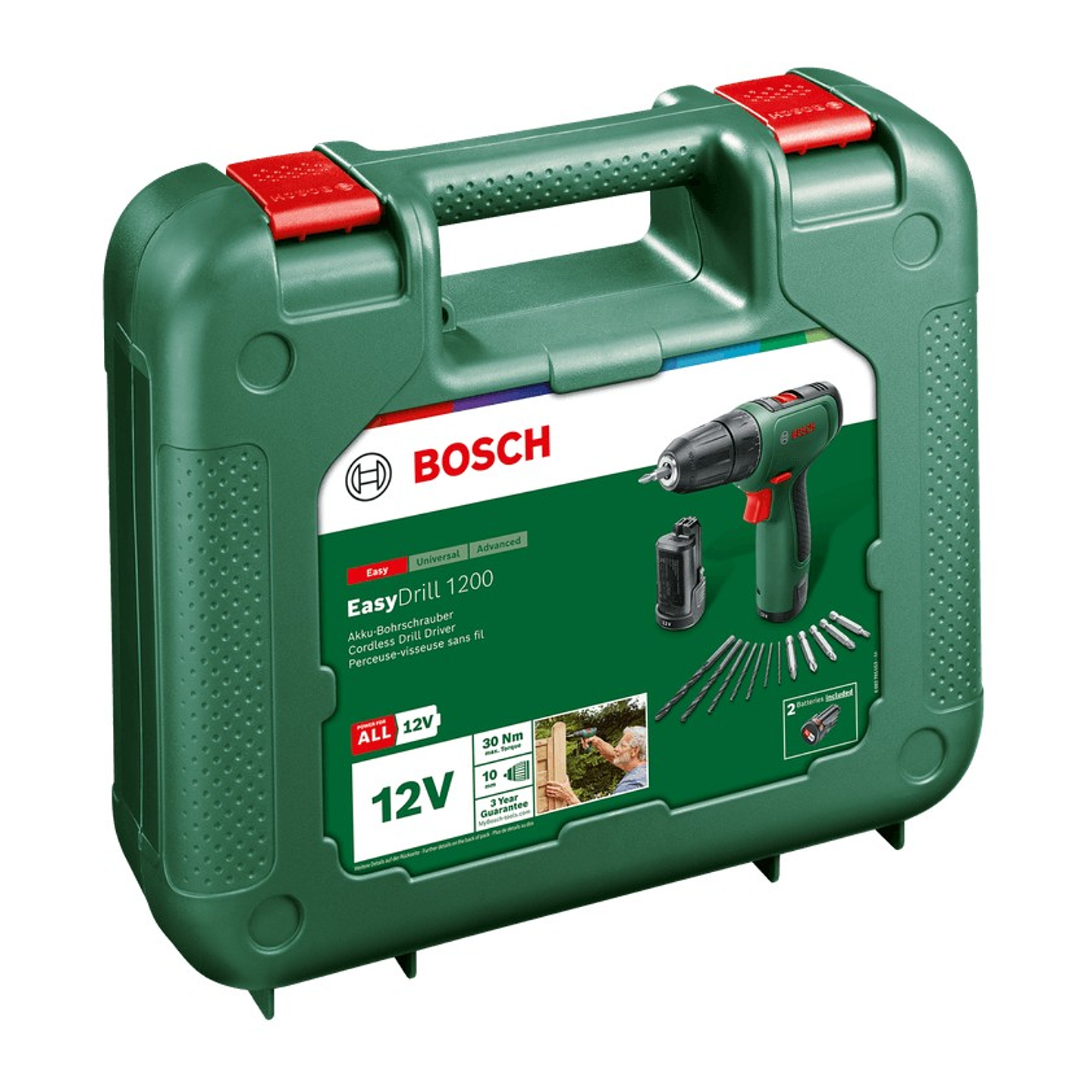 Aparafusadora sem fio EasyDrill 1200 - 2 baterias de 1,5 Ah | carregador BOSCH DIY 3