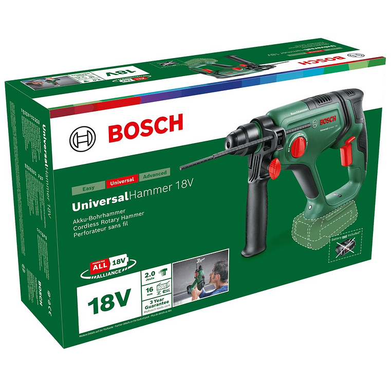 Martelo perfurador sem fio UniversalHammer 18V - Sem bateria | Sem carregador BOSCH DIY 4