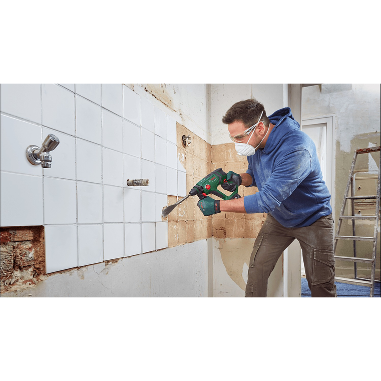 Martelo perfurador sem fio UniversalHammer 18V - Sem bateria | Sem carregador + Adaptador de encabadouro redondo BOSCH DIY  7