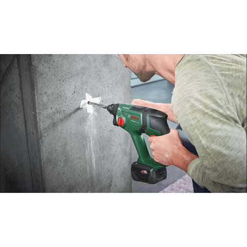 Martelo perfurador sem fio UniversalHammer 18V - Sem bateria | Sem carregador + Adaptador de encabadouro redondo BOSCH DIY  10