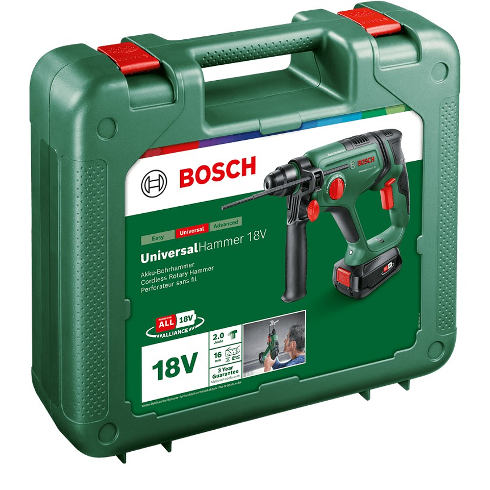 Martelo perfurador sem fio UniversalHammer 18V - 1 bateria de 2,5 Ah | carregador BOSCH DIY 3