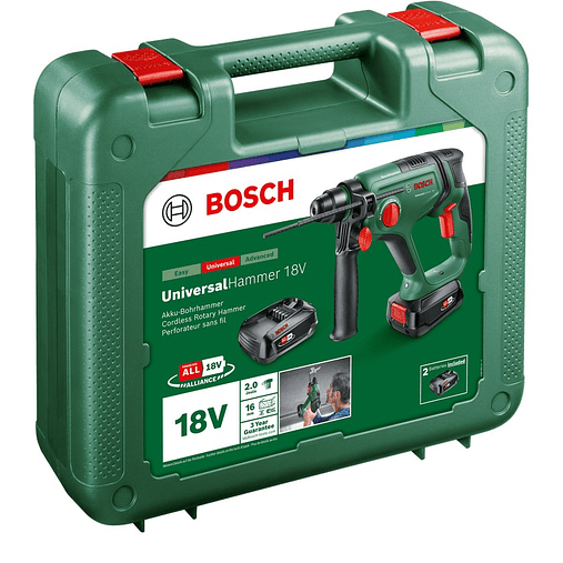 Martelo perfurador sem fio UniversalHammer 18V - 2 baterias de 2,5 Ah | carregador BOSCH DIY  3
