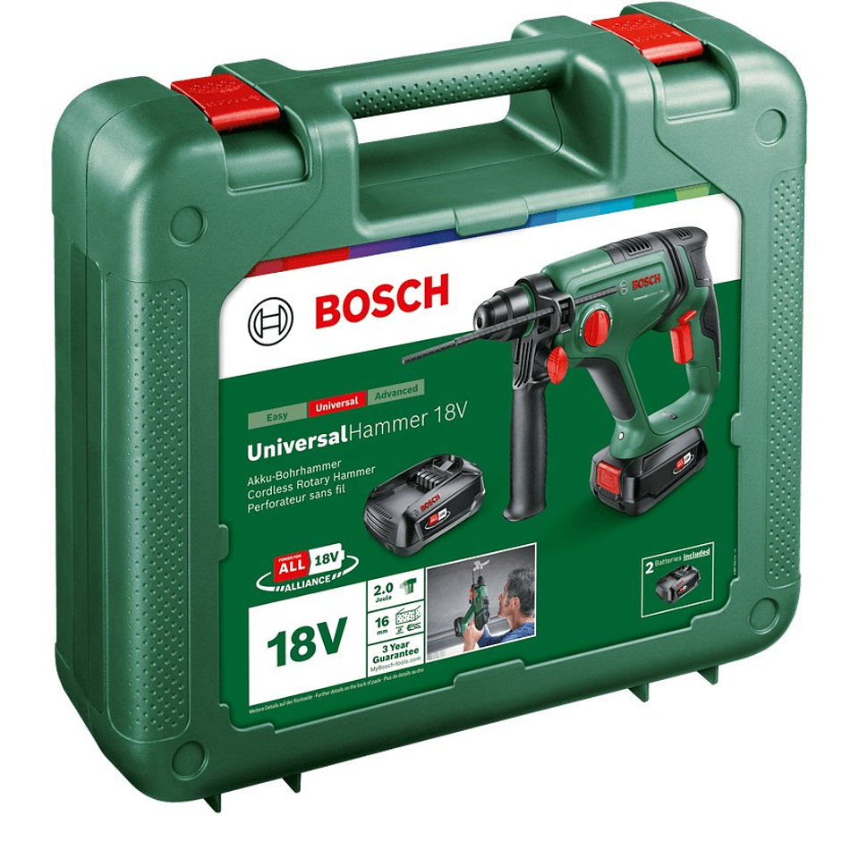 Martelo perfurador sem fio UniversalHammer 18V - 2 baterias de 2,5 Ah | carregador BOSCH DIY  3