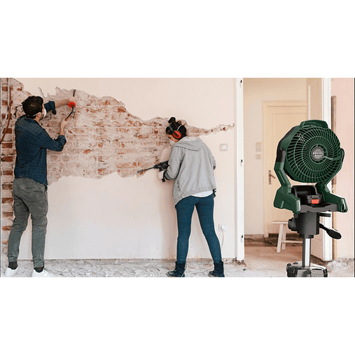 Ventilador sem fio UniversalFan 18V-1000 - 1 bateria de 2,0 Ah | carregador BOSCH DIY 7