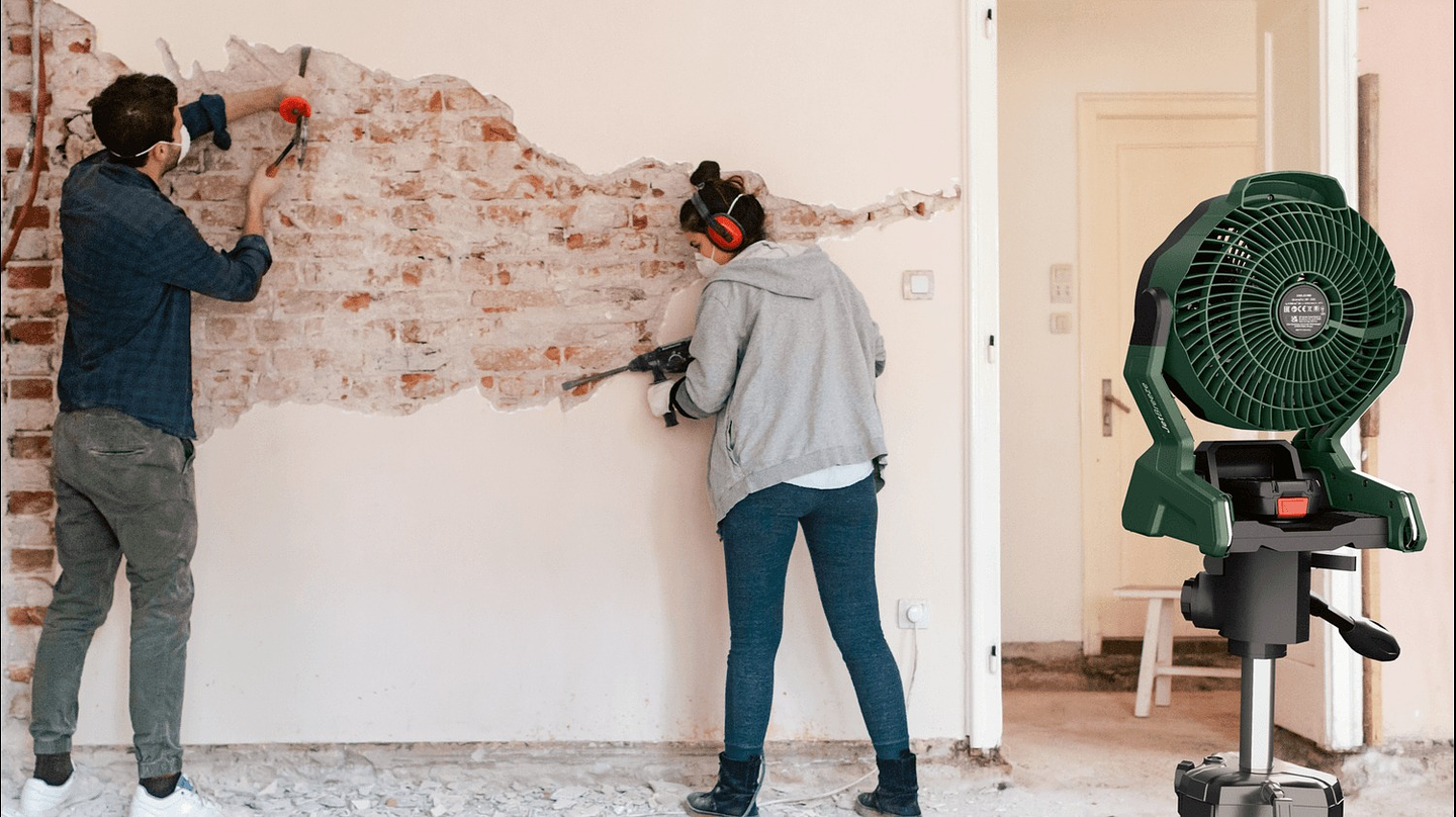 Ventilador sem fio UniversalFan 18V-1000 - 1 bateria de 2,0 Ah | carregador BOSCH DIY 7