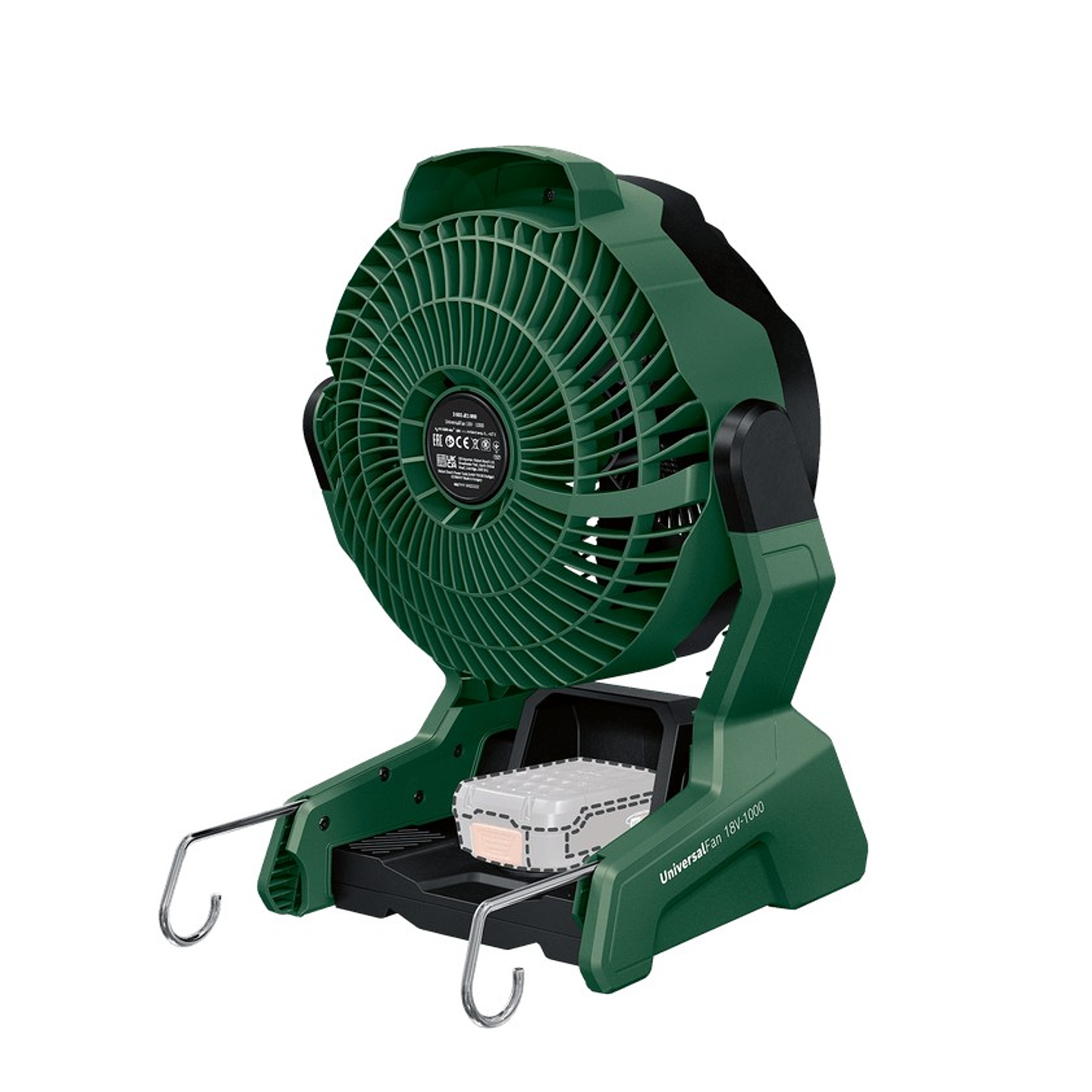 Ventilador sem fio UniversalFan 18V-1000 - 1 bateria de 2,0 Ah | carregador BOSCH DIY 5