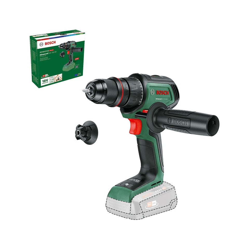 Aparafusadora sem fio AdvancedDrill 18V-80 QuickSnap - Sem bateria | Sem carregador BOSCH DIY 2