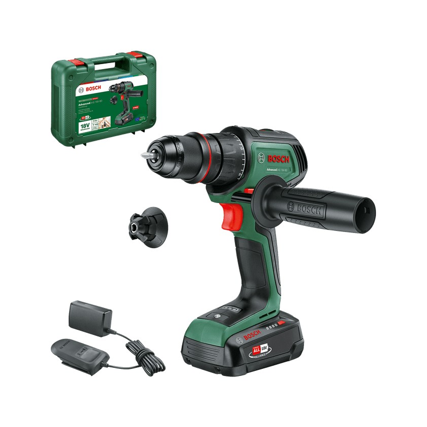 Aparafusadora sem fio AdvancedDrill 18V-80 QuickSnap - 1 bateria de 2,5 Ah | carregador BOSCH DIY 1