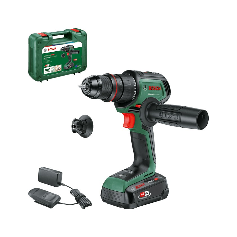 Aparafusadora sem fio AdvancedDrill 18V-80 QuickSnap - 1 bateria de 2,5 Ah | carregador BOSCH DIY 1