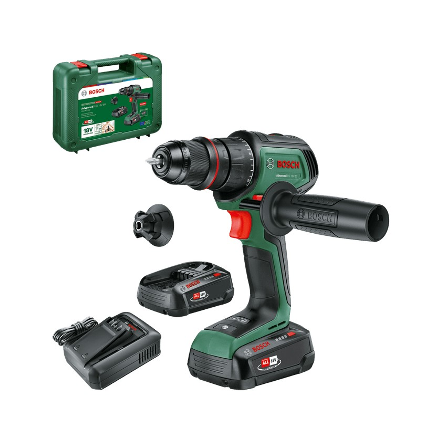 Aparafusadora sem fio AdvancedDrill 18V-80 QuickSnap - 2 baterias de 2,5 Ah | carregador BOSCH DIY 1